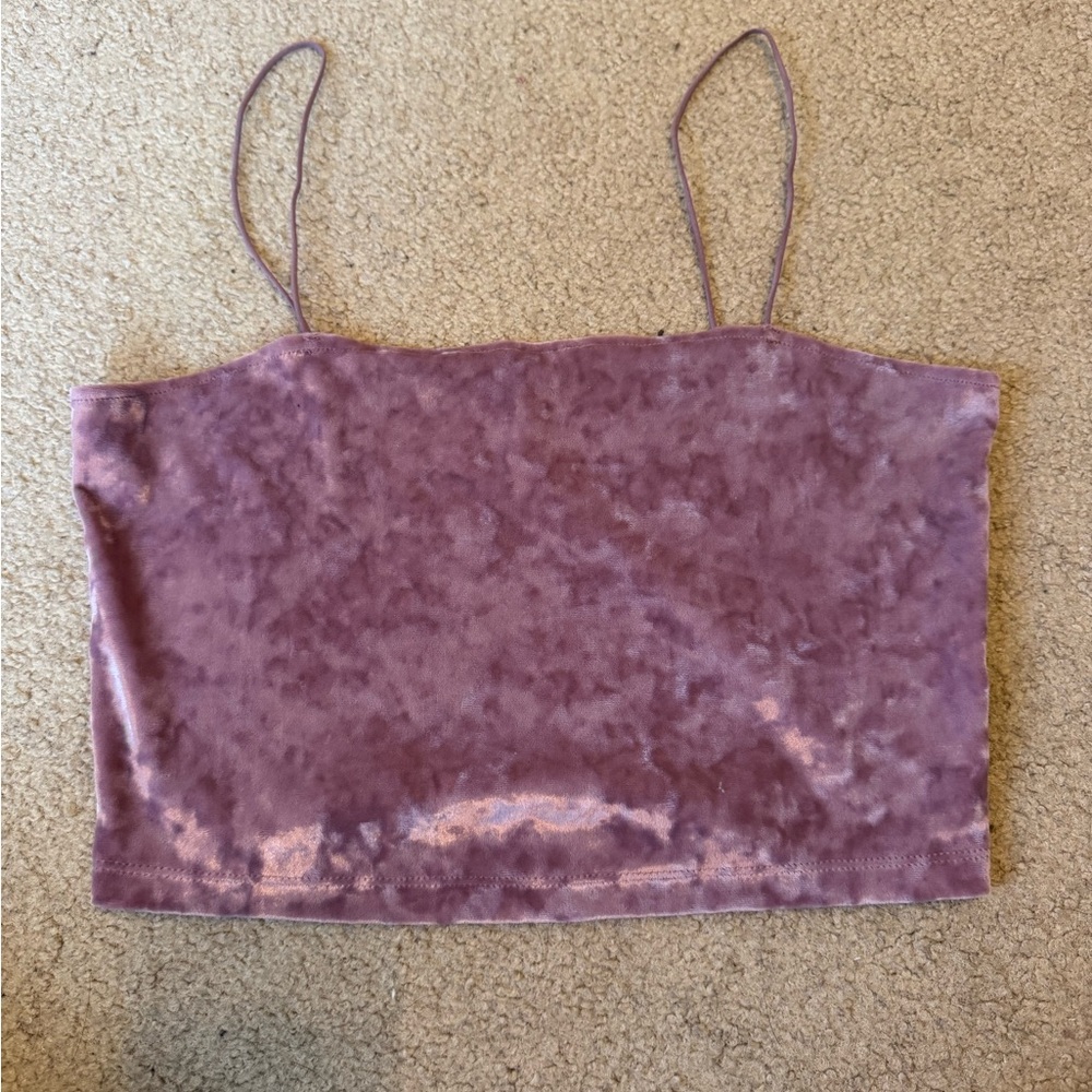 Velvet Mauve Crop Top